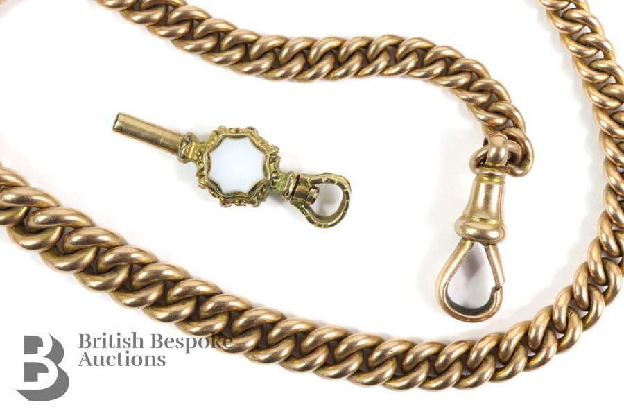 Victorian 9ct Gold Muff Chain - Image 2 of 3