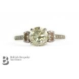 14ct White Gold 1.25ct Natural Fancy Diamond Ring