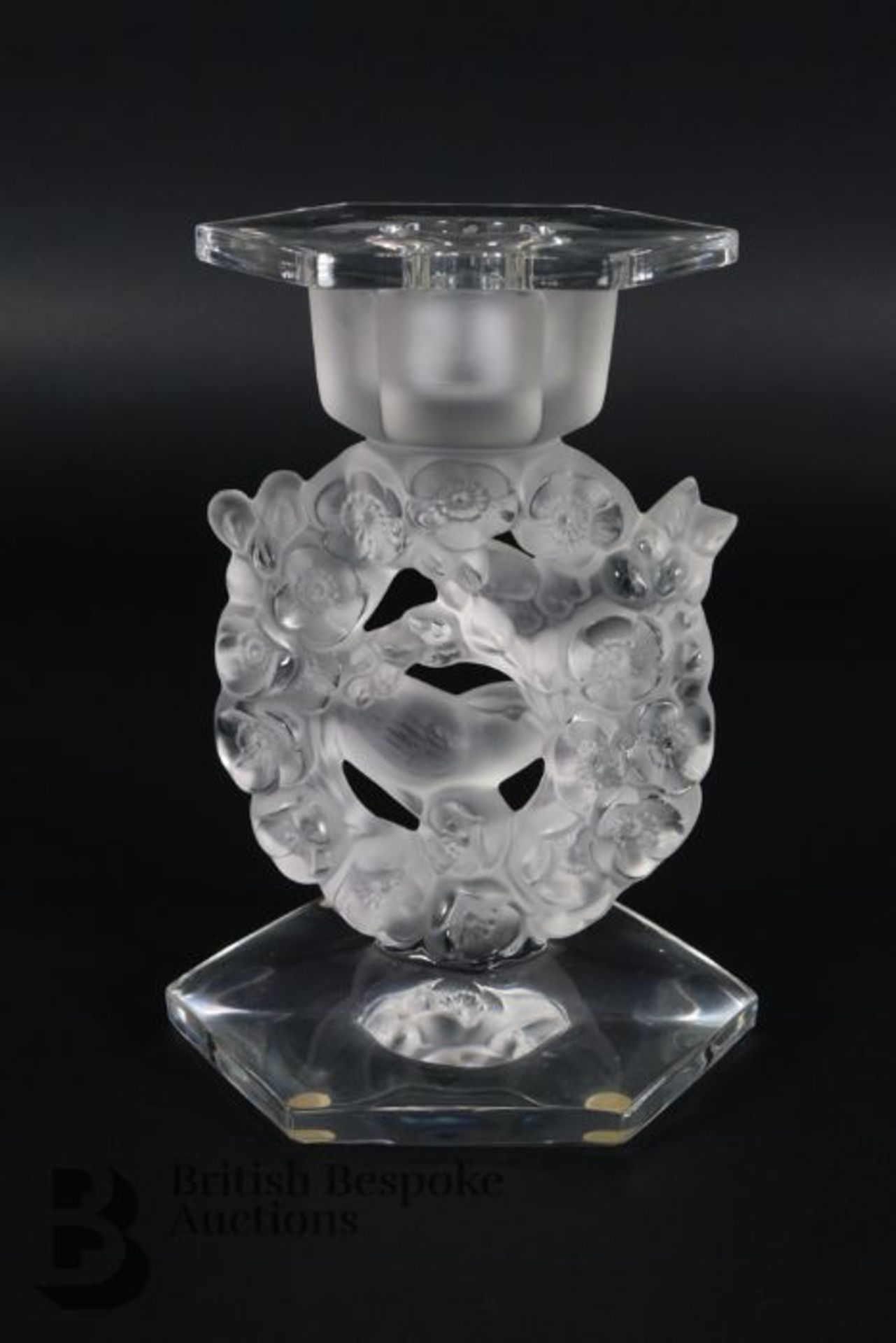 Lalique Glass Candleholder - Image 3 of 7