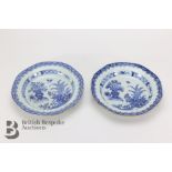 Pair of 19th Century Blue and White Plates