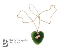 9ct Heart-Shaped Pendant and Chain