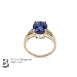 9ct Gold Sapphire and Diamond Ring