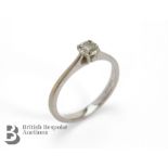 9ct White Gold Solitaire Ring