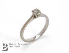 9ct White Gold Solitaire Ring