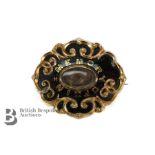 9ct Gold Mourning Brooch