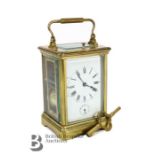 French Brass Cased Repeating Carriage Clock