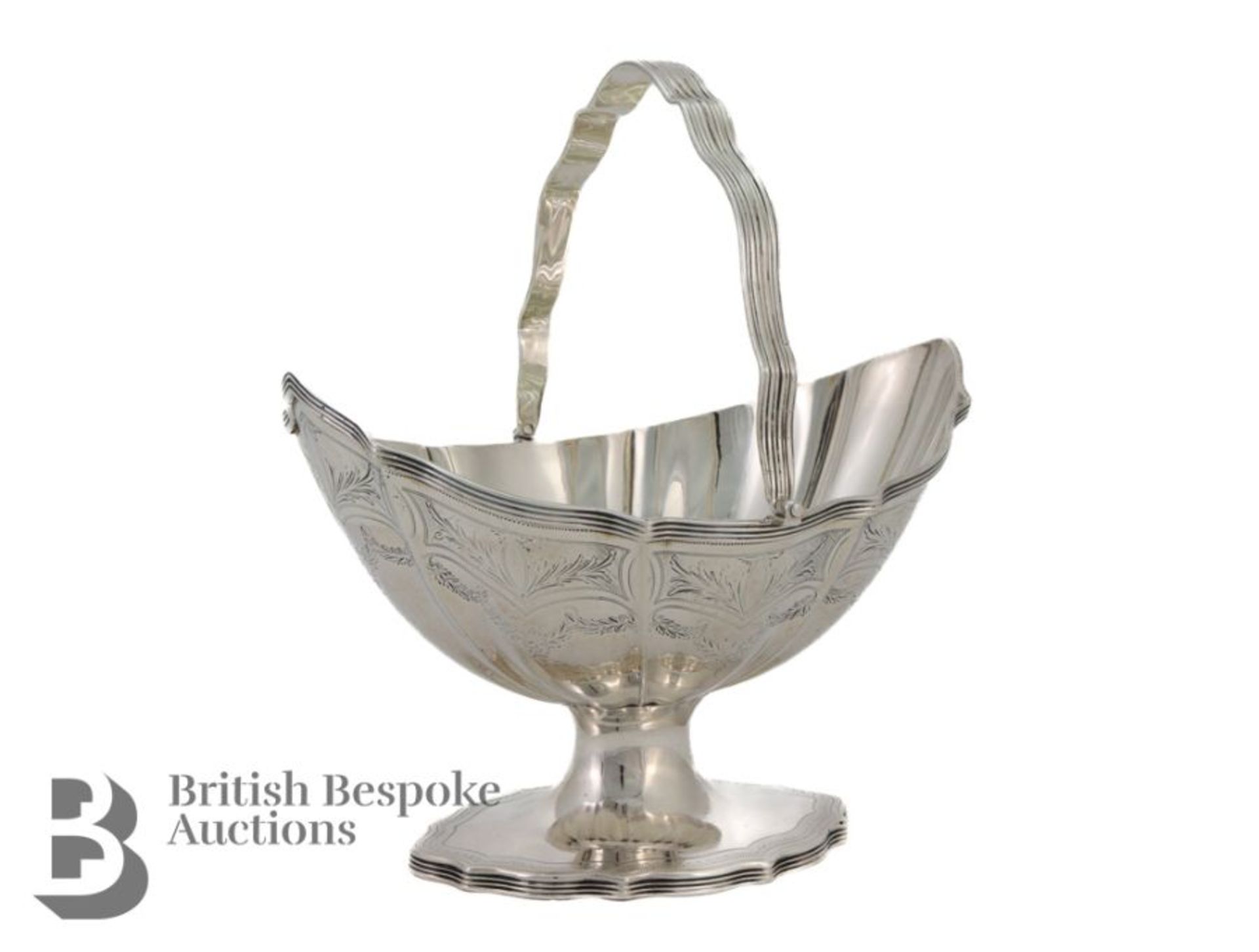 George III Silver Sugar Basket - Image 2 of 5