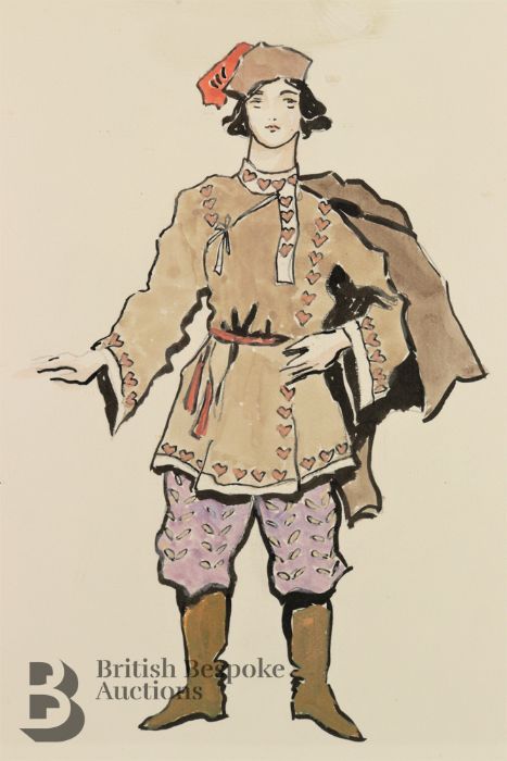 Konstantin Korovin (1861-1939) Costume Design for Russian Ballet - Image 3 of 7