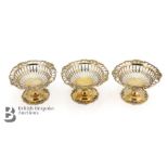 Three Silver Gilt Bon Bon Dishes