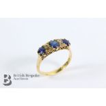Antique 18ct Yellow Gold Sapphire and Diamond Ring