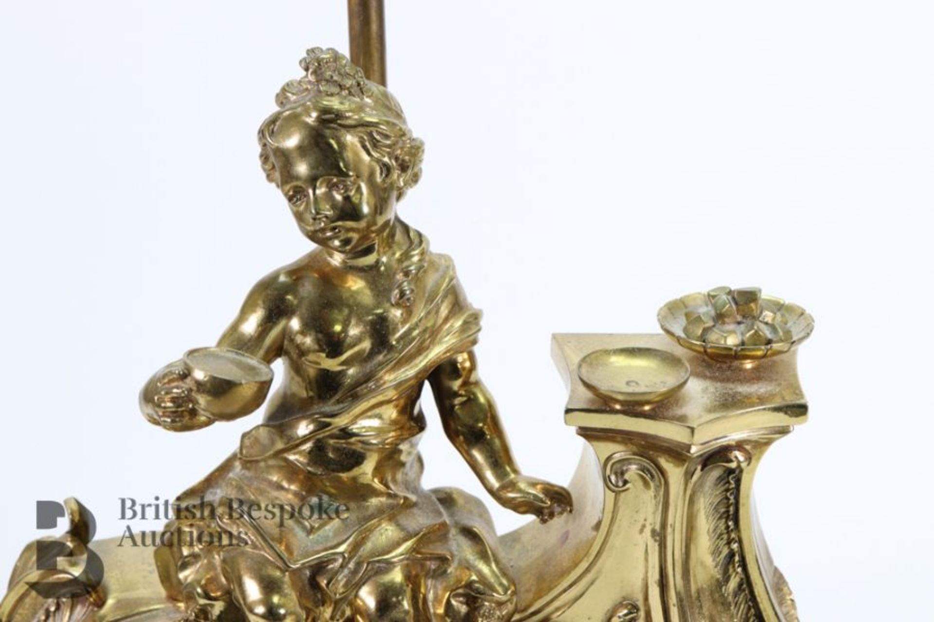 Pair of French Brass Lamp Stands - Image 3 of 10