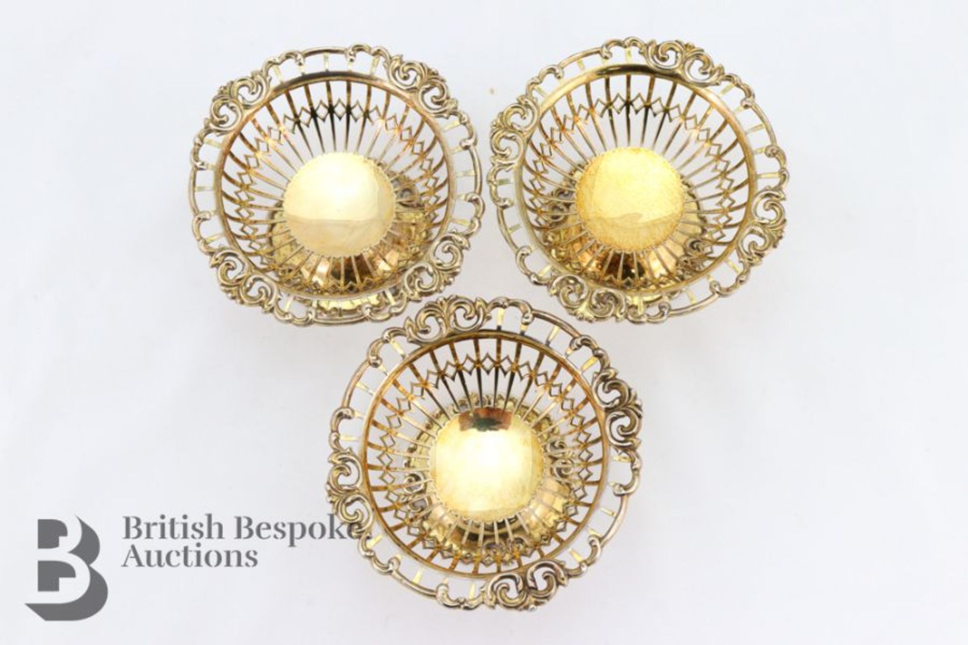 Three Silver Gilt Bon Bon Dishes - Image 3 of 5