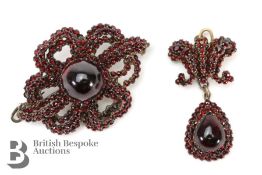 Antique Gold and Garnet Brooch and Pendant - The Late Dame Beryl Grey