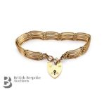 9ct Yellow Gold Gate Link Bracelet