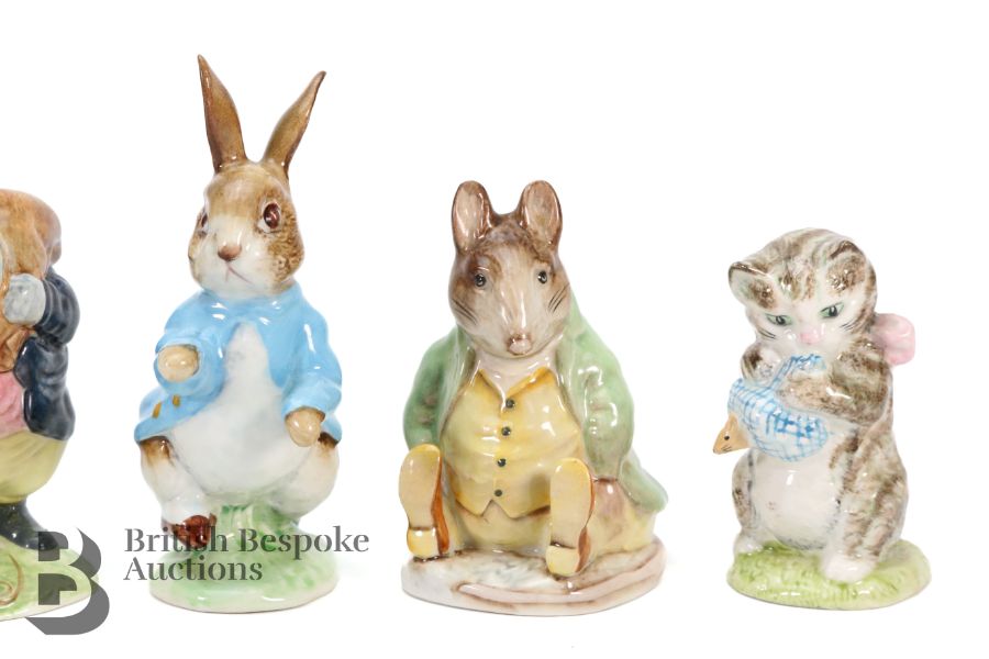 Beswick Beatrix Potter Figurines BP2 Gold Stamped - Image 2 of 9