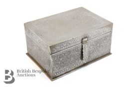 Indo-Persian White Metal Jewellery Box