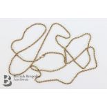 Antique 9ct Yellow Gold Muff Chain