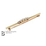 9ct Diamond Bar Brooch