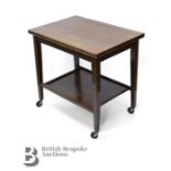 Oak Card Table/Trolley