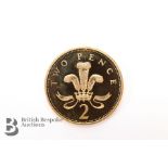 2002 Queen Elizabeth II UK 2p Gold Coin