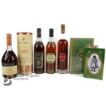 Five Bottles of French Cognac