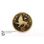 2002 Queen Elizabeth II UK 10p Gold Coin