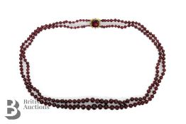 Antique Almandine Garnet Bead Necklace