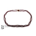 Antique Almandine Garnet Bead Necklace