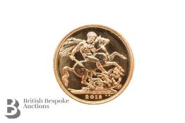 2013 Queen Elizabeth II Gold Full Sovereign
