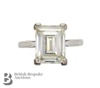 Stunning Vintage 18ct 4.39ct Solitaire Diamond Ring