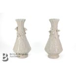 Pair of Belleek Vases