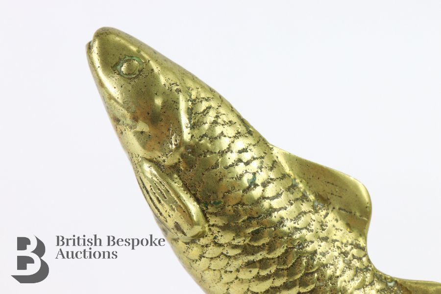 Brass 'Leaping Salmon' Motor Car Mascot - Image 3 of 3