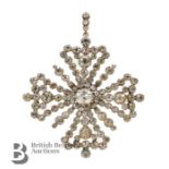 Antique 5.6ct Diamond Maltese Cross Brooch