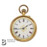 18ct Yellow Gold Open Faced Pocket Watch