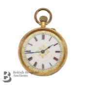 18ct Yellow Gold Open Faced Pocket Watch