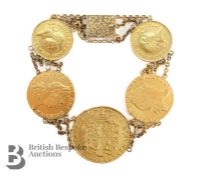 9ct Gold Coin Bracelet