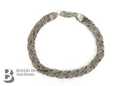 18ct White Gold Curb Link Bracelet