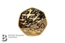 D-Day 1994 UK 50p Gold Coin
