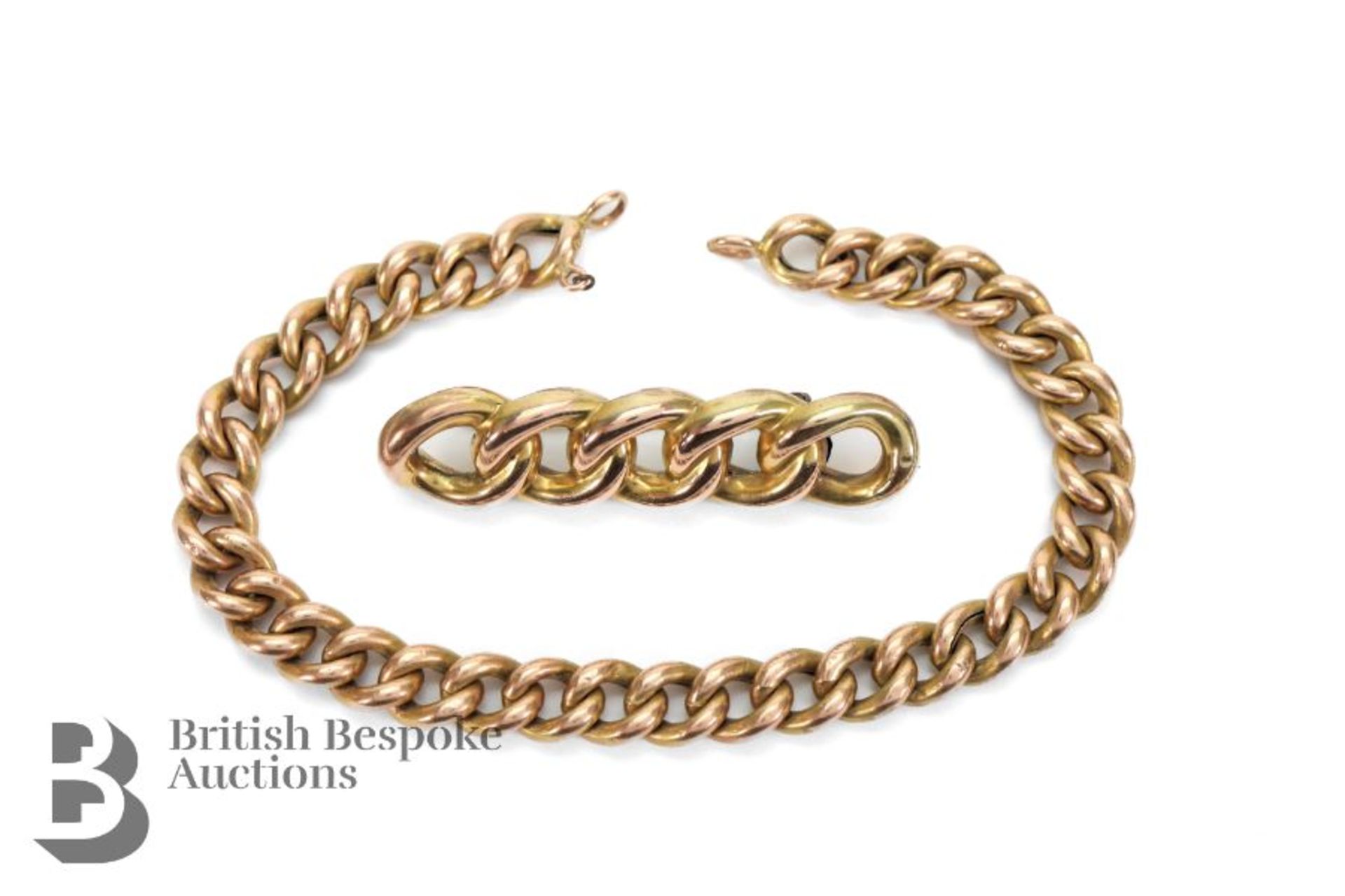 9ct Gold Link Bracelet - Image 2 of 2