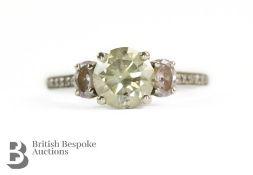 14ct White Gold Natural Fancy Diamond Ring