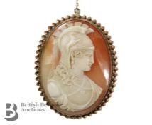 9ct Yellow Gold Shell Cameo Brooch
