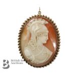 9ct Yellow Gold Shell Cameo Brooch