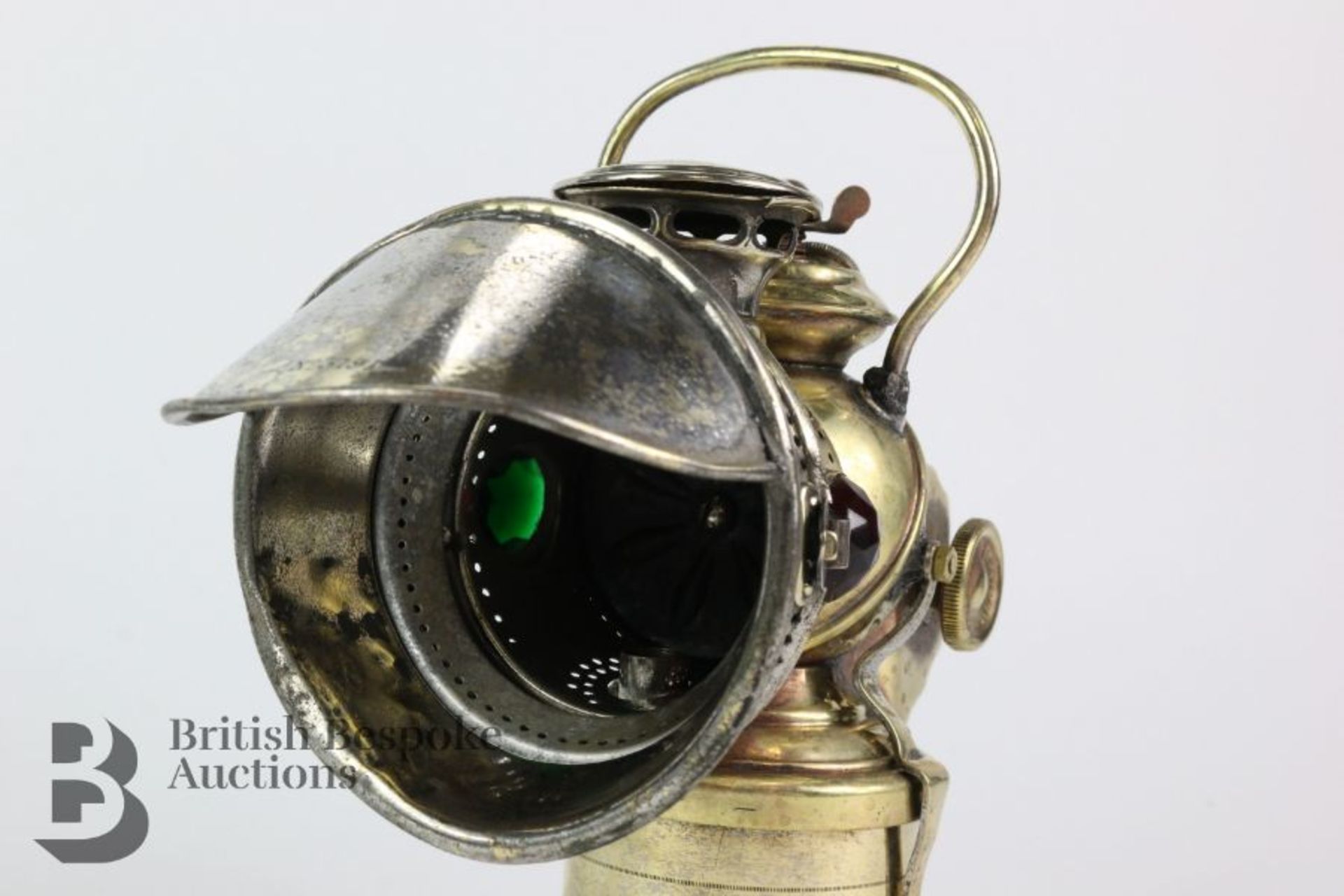 Edwardian Acetylene Joseph Lucas No. 319 Headlamp - Bild 2 aus 7