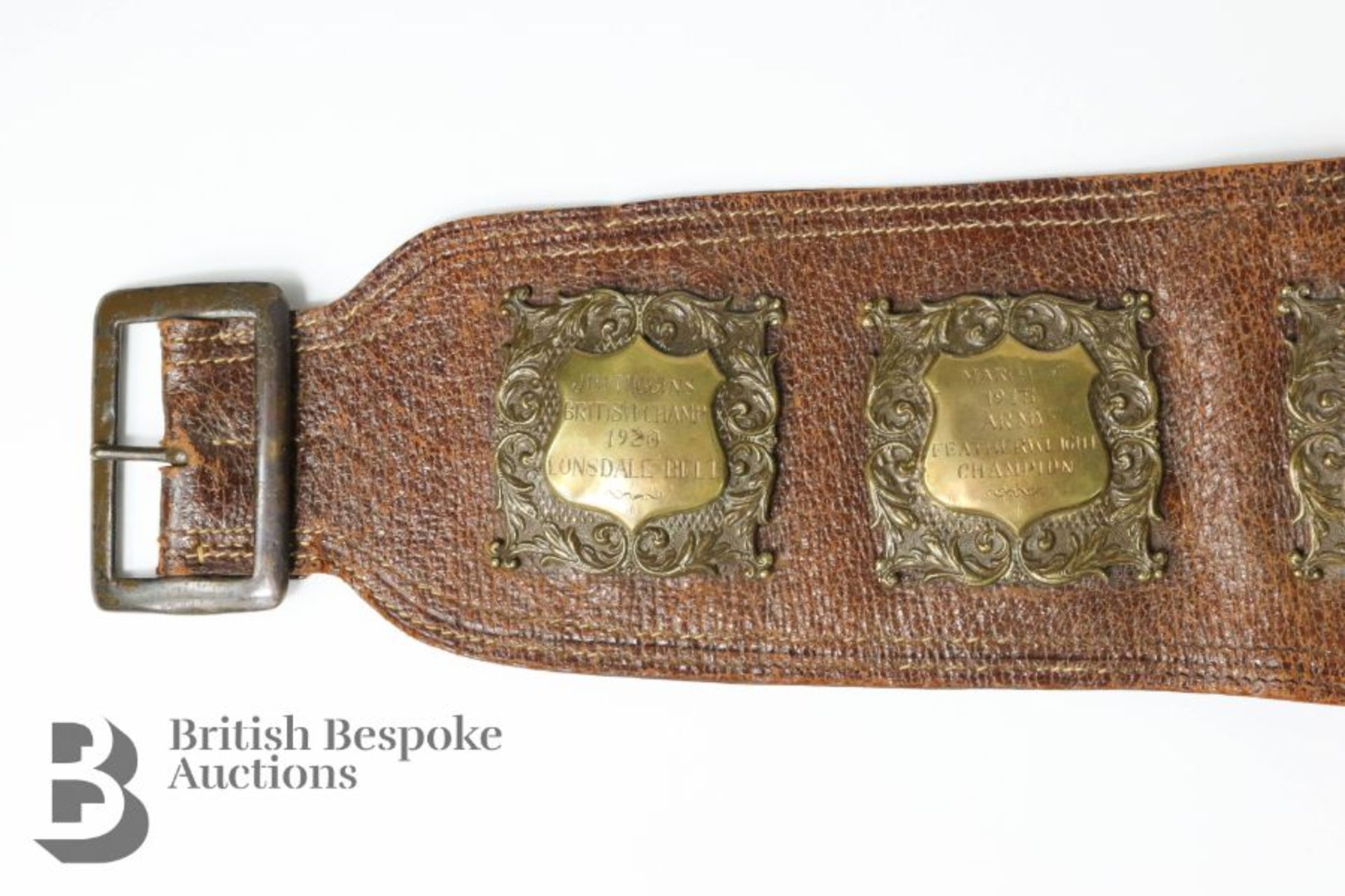 Welsh Flyweight Billy Eynon (1914-1927) Champion Boxing Belt - Image 9 of 21