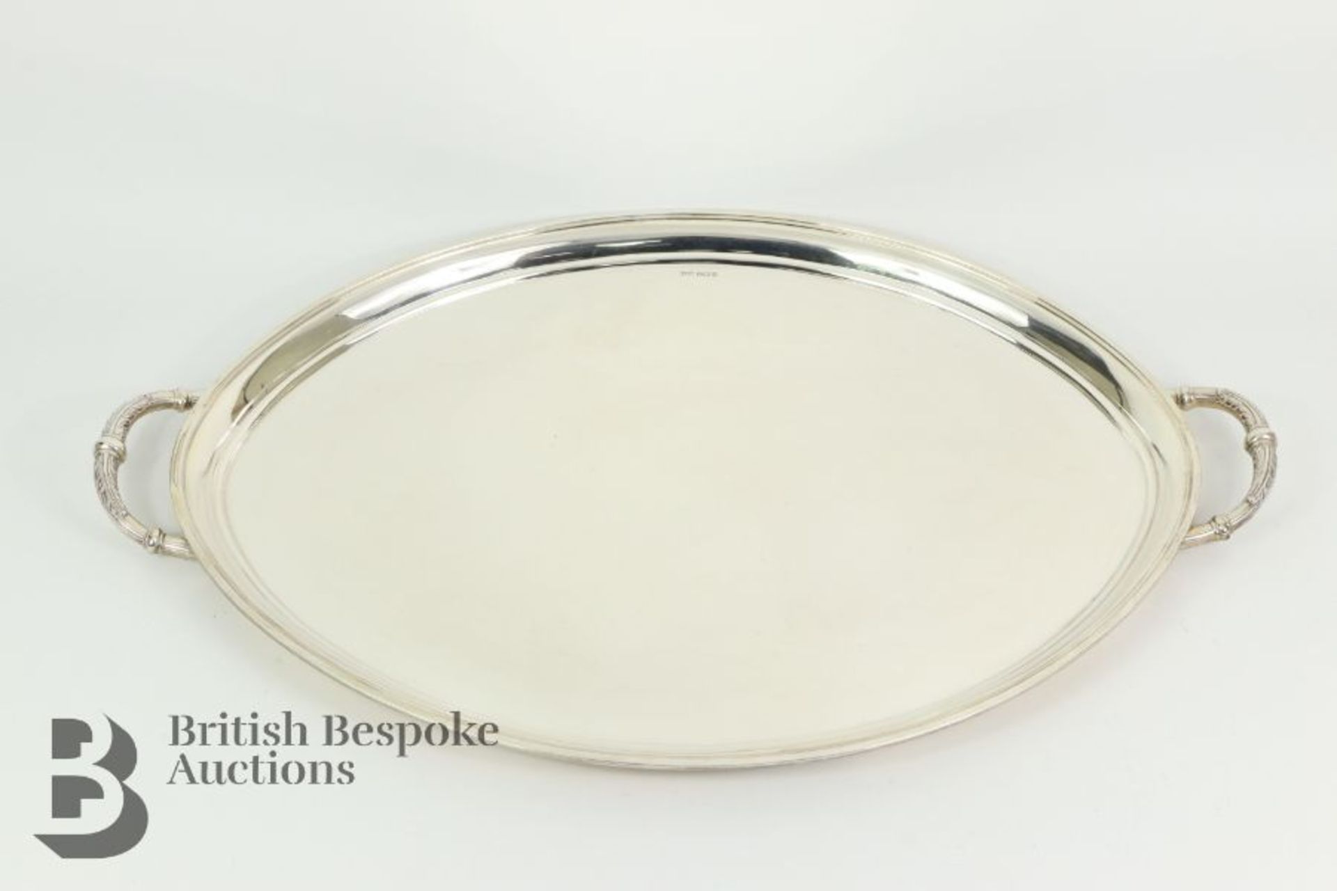 Large Elizabeth II Oval Silver Tray - Image 2 of 7