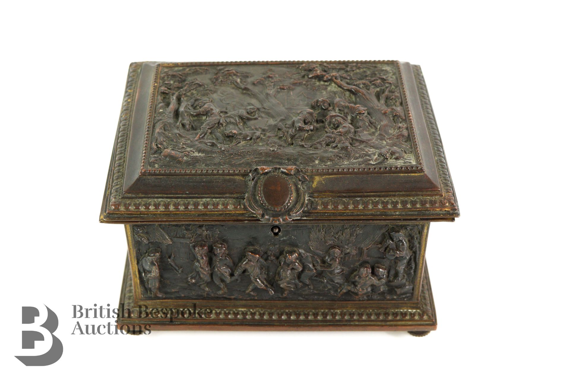 French Bronze Jewellery Casket