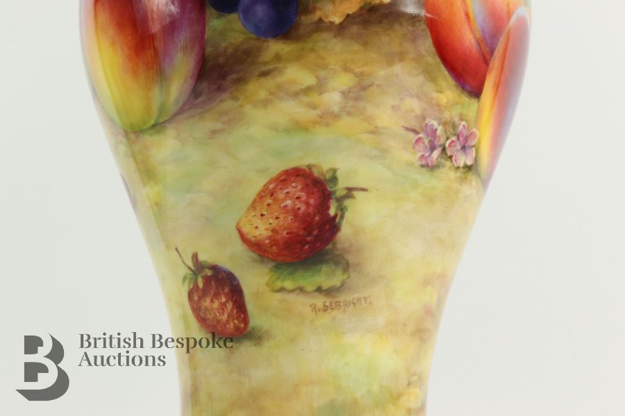 Richard Sebright for Royal Worcester Large Vase - Image 8 of 12