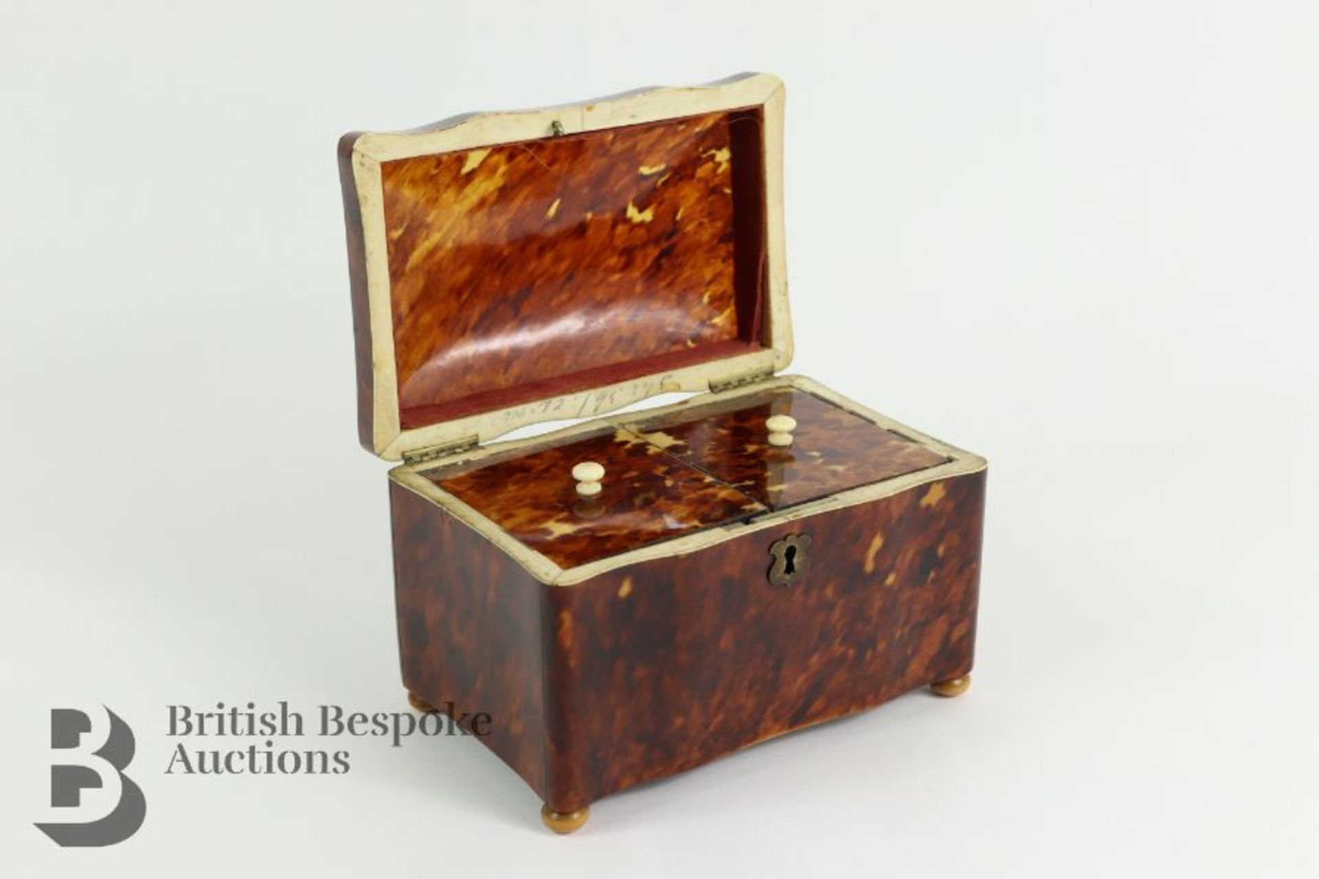 19th Century Tortoise Shell Tea Caddy - Image 3 of 6