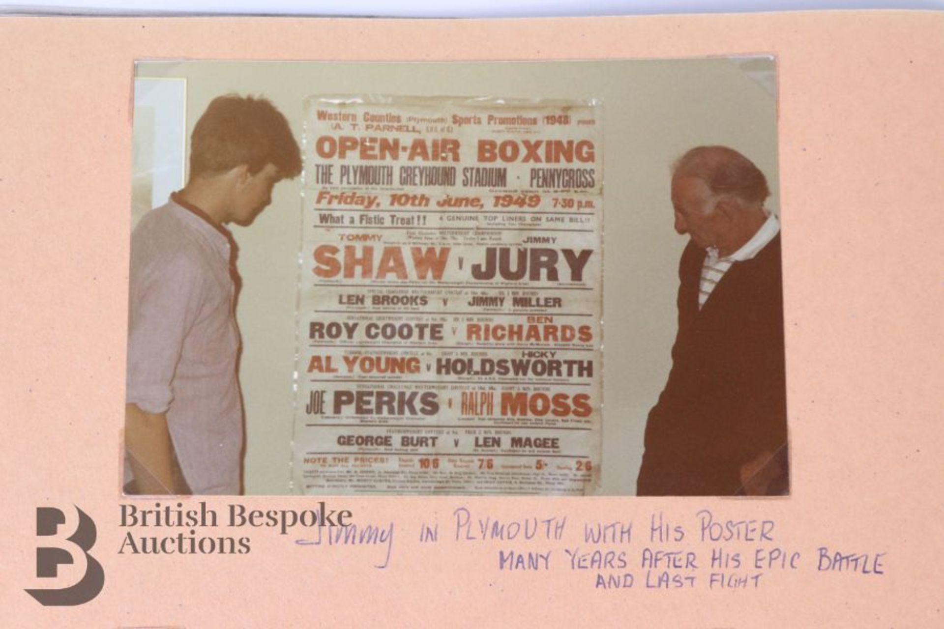 Vintage Large Boxing Poster, Scrapbook and Photographs - Bild 17 aus 28