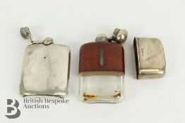 Two Silver Hip Flask